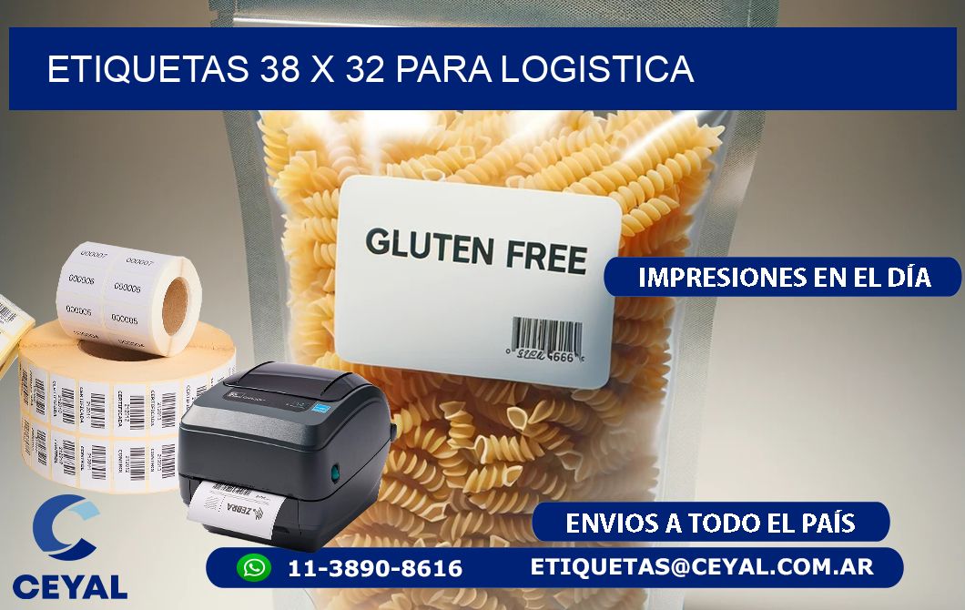 ETIQUETAS 38 x 32 PARA LOGISTICA