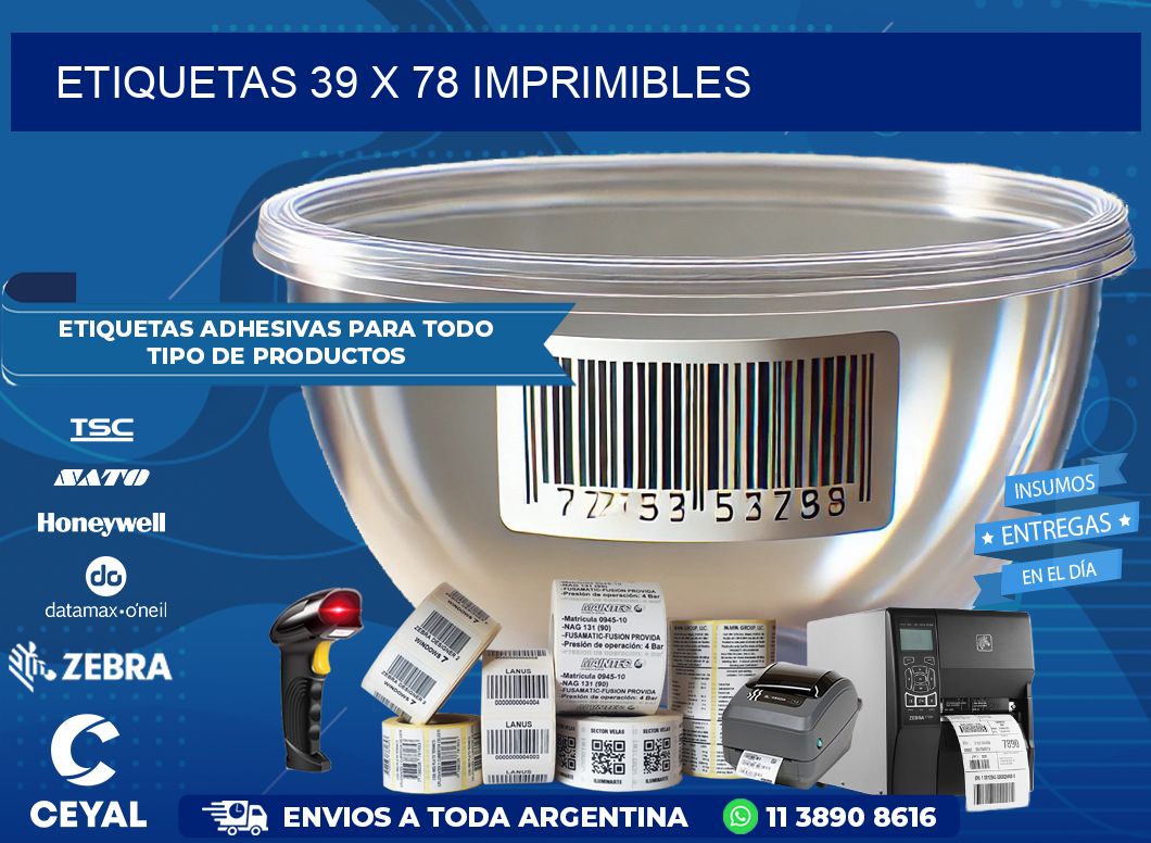 ETIQUETAS 39 x 78 IMPRIMIBLES