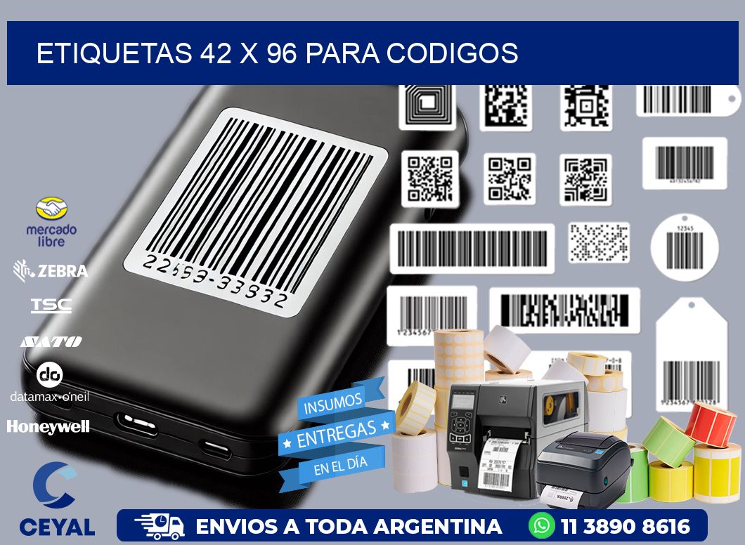 ETIQUETAS 42 x 96 PARA CODIGOS