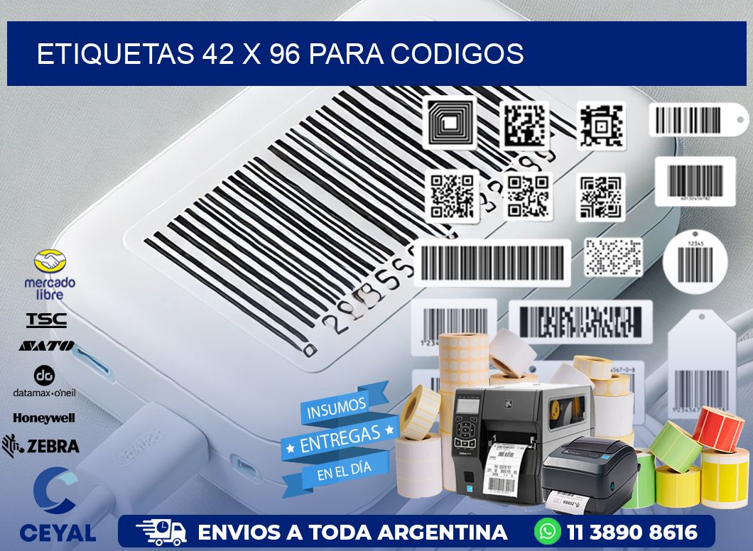 ETIQUETAS 42 x 96 PARA CODIGOS