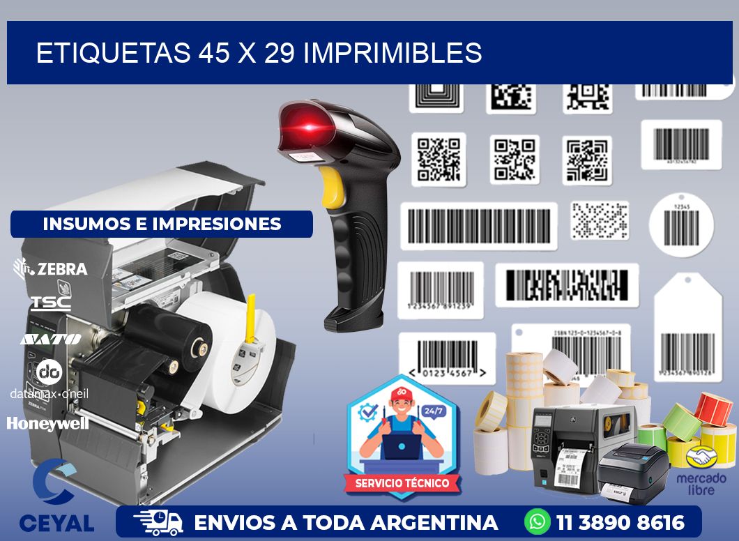 ETIQUETAS 45 x 29 IMPRIMIBLES