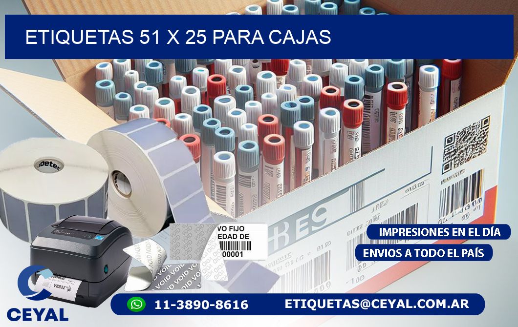 ETIQUETAS 51 x 25 PARA CAJAS