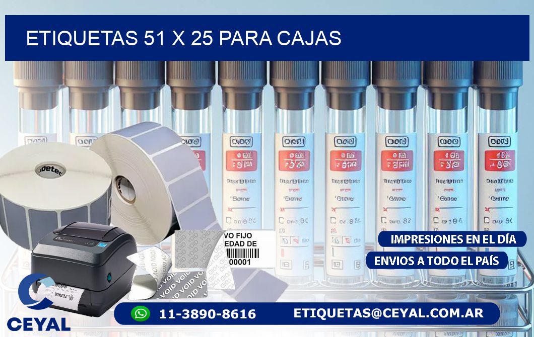 ETIQUETAS 51 x 25 PARA CAJAS