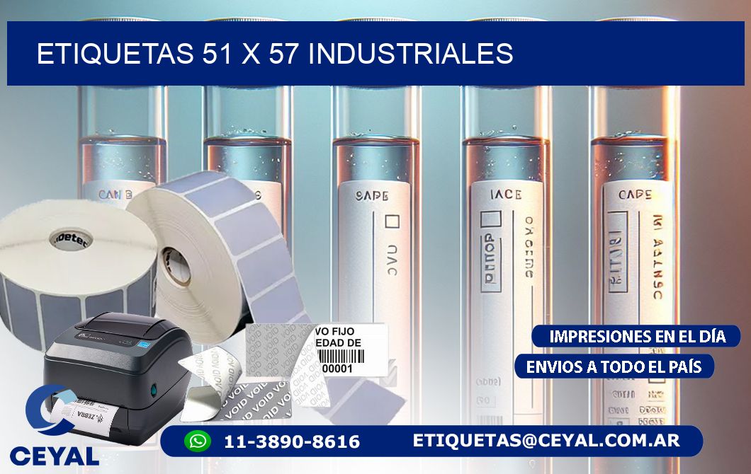 ETIQUETAS 51 x 57 INDUSTRIALES