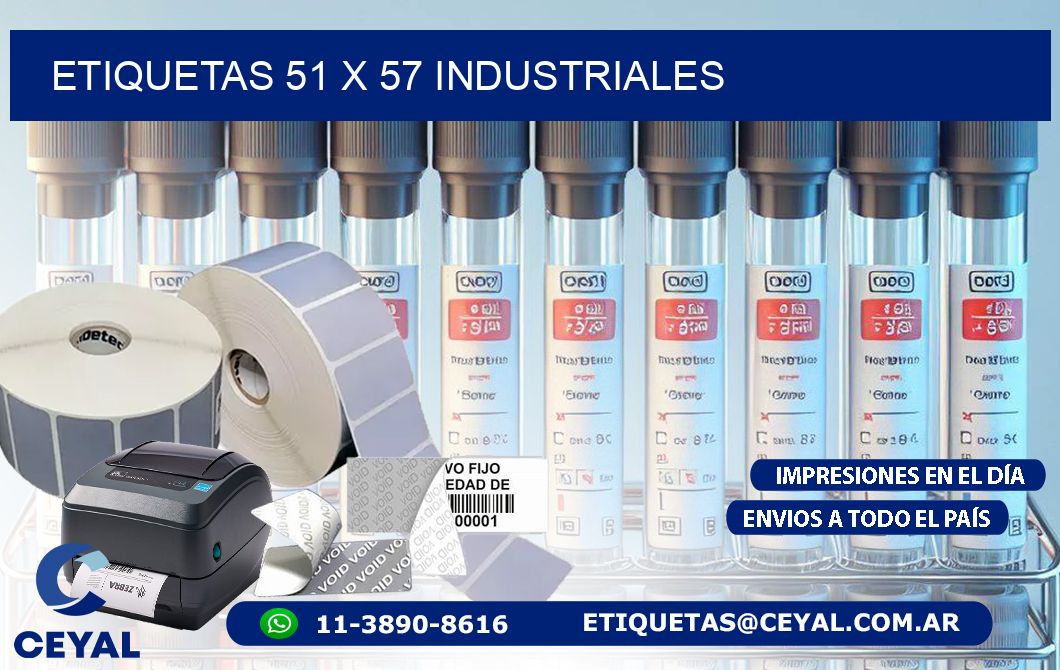 ETIQUETAS 51 x 57 INDUSTRIALES