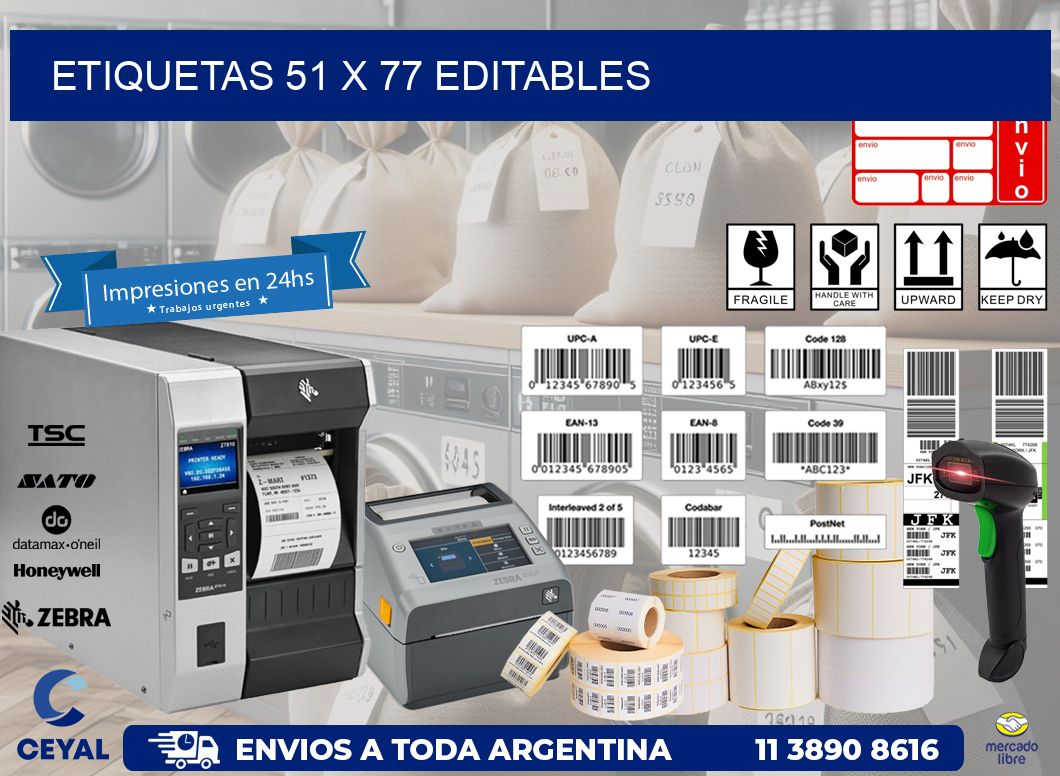 ETIQUETAS 51 x 77 EDITABLES