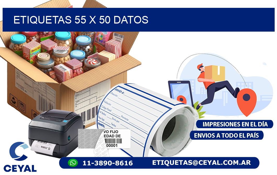 ETIQUETAS 55 x 50 DATOS