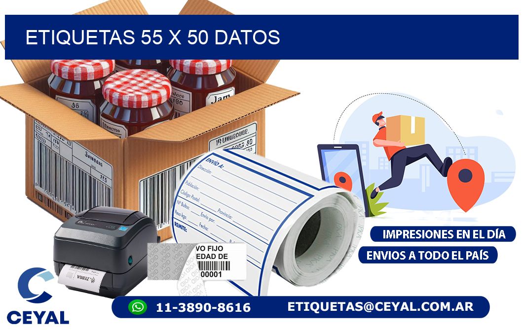 ETIQUETAS 55 x 50 DATOS