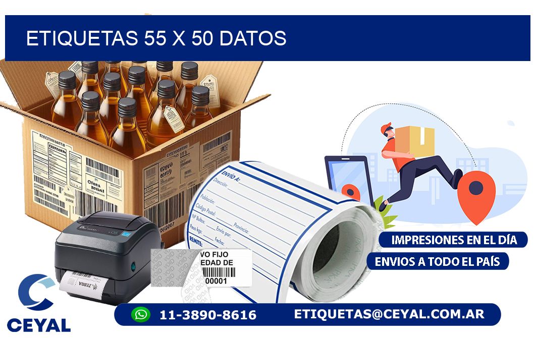 ETIQUETAS 55 x 50 DATOS