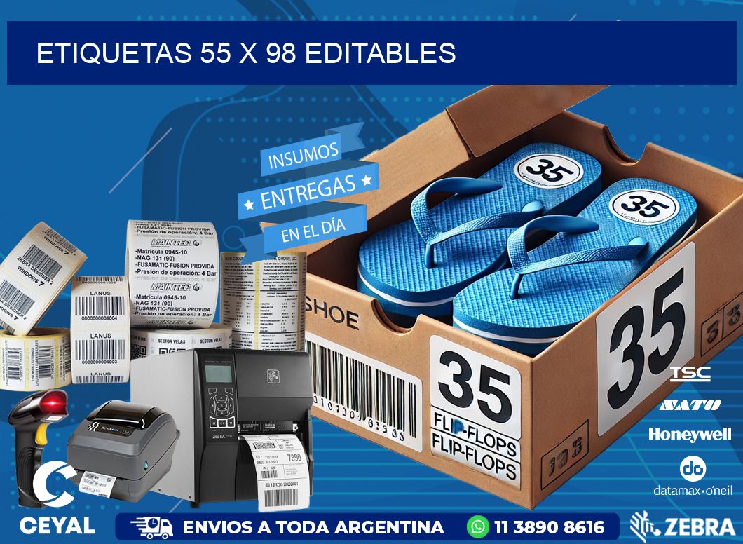 ETIQUETAS 55 x 98 EDITABLES