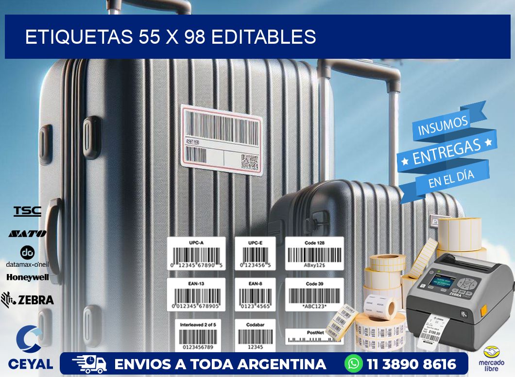 ETIQUETAS 55 x 98 EDITABLES