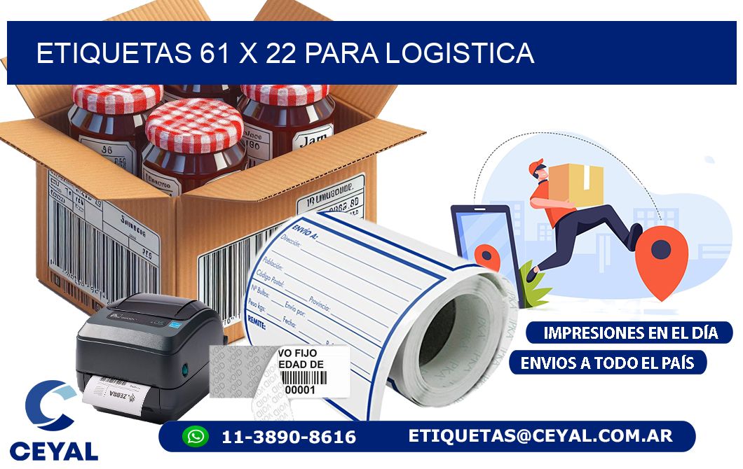 ETIQUETAS 61 x 22 PARA LOGISTICA