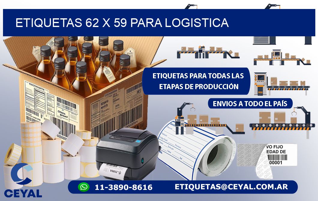 ETIQUETAS 62 x 59 PARA LOGISTICA