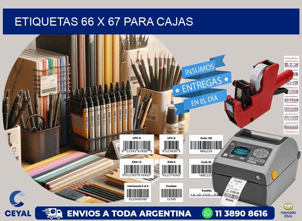 ETIQUETAS 66 x 67 PARA CAJAS