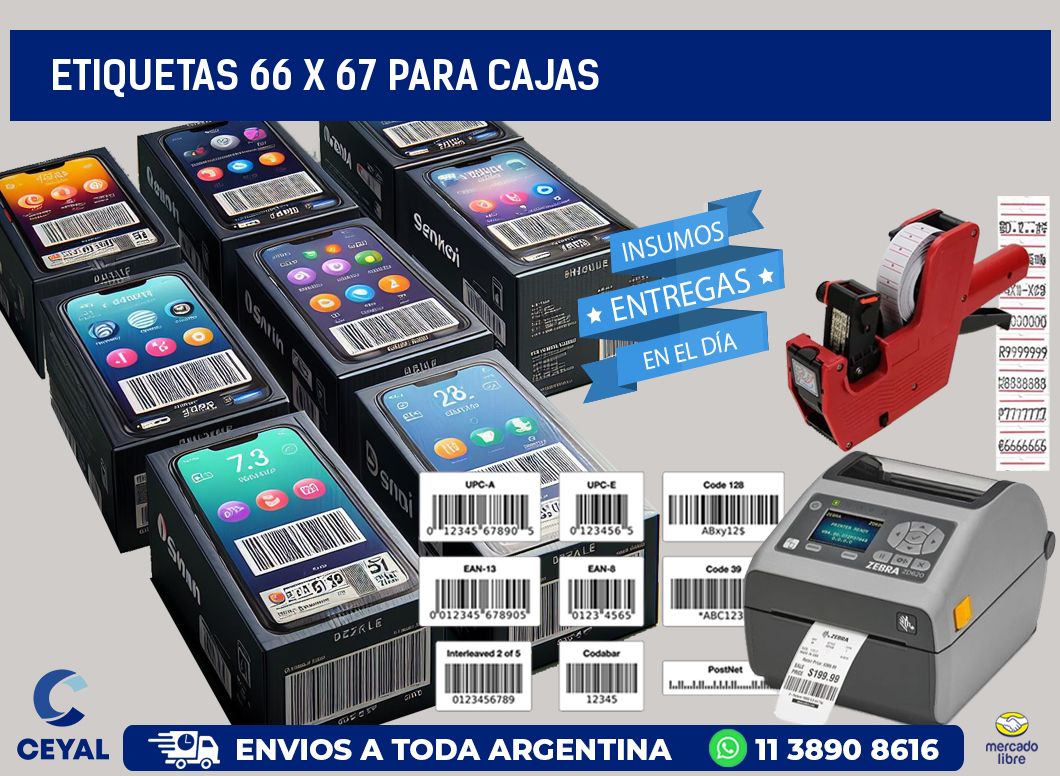 ETIQUETAS 66 x 67 PARA CAJAS