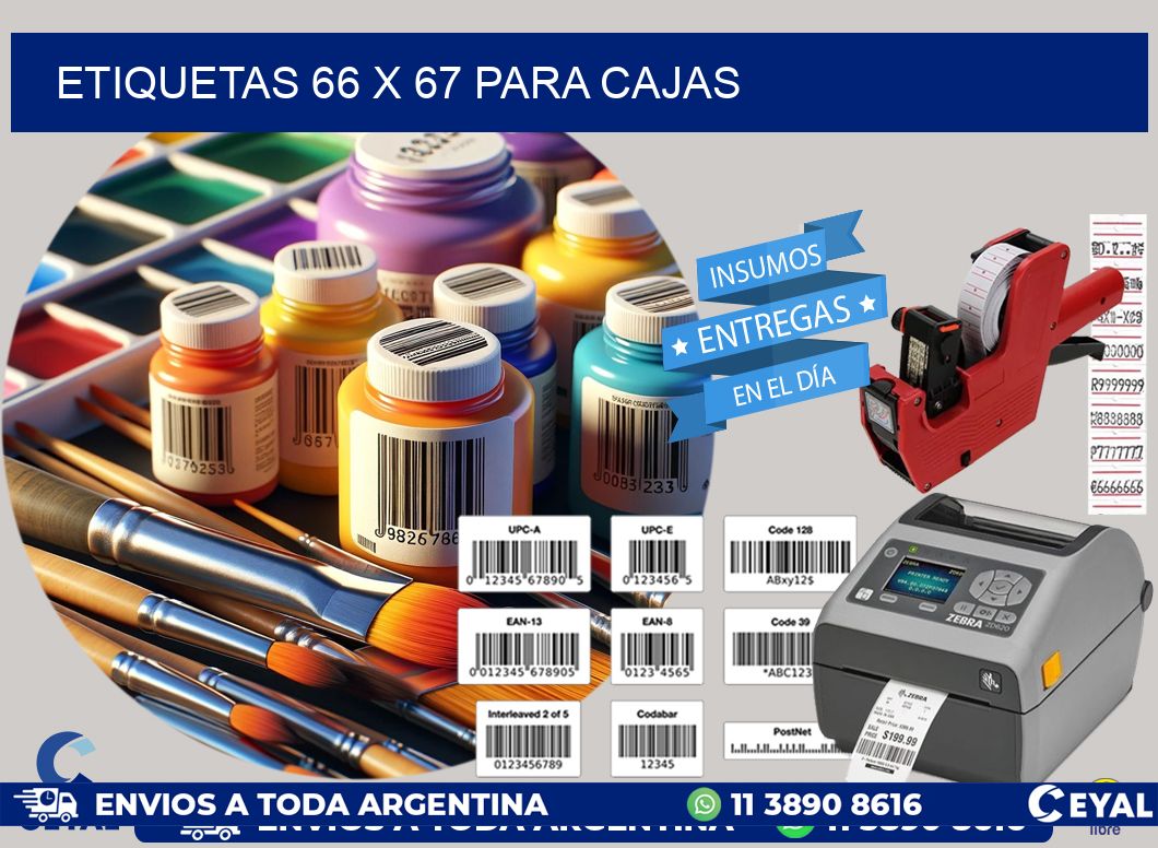 ETIQUETAS 66 x 67 PARA CAJAS