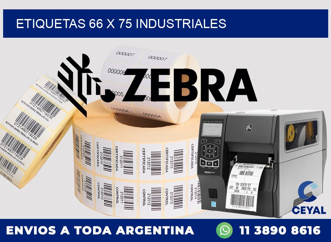 ETIQUETAS 66 x 75 INDUSTRIALES