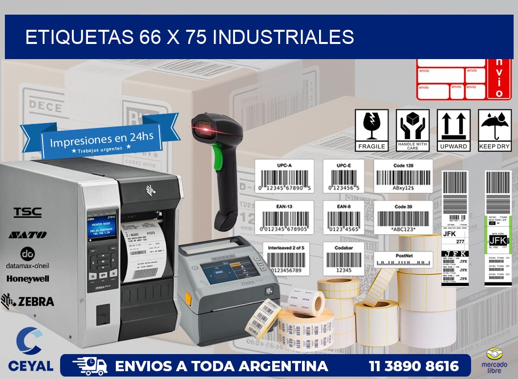 ETIQUETAS 66 x 75 INDUSTRIALES