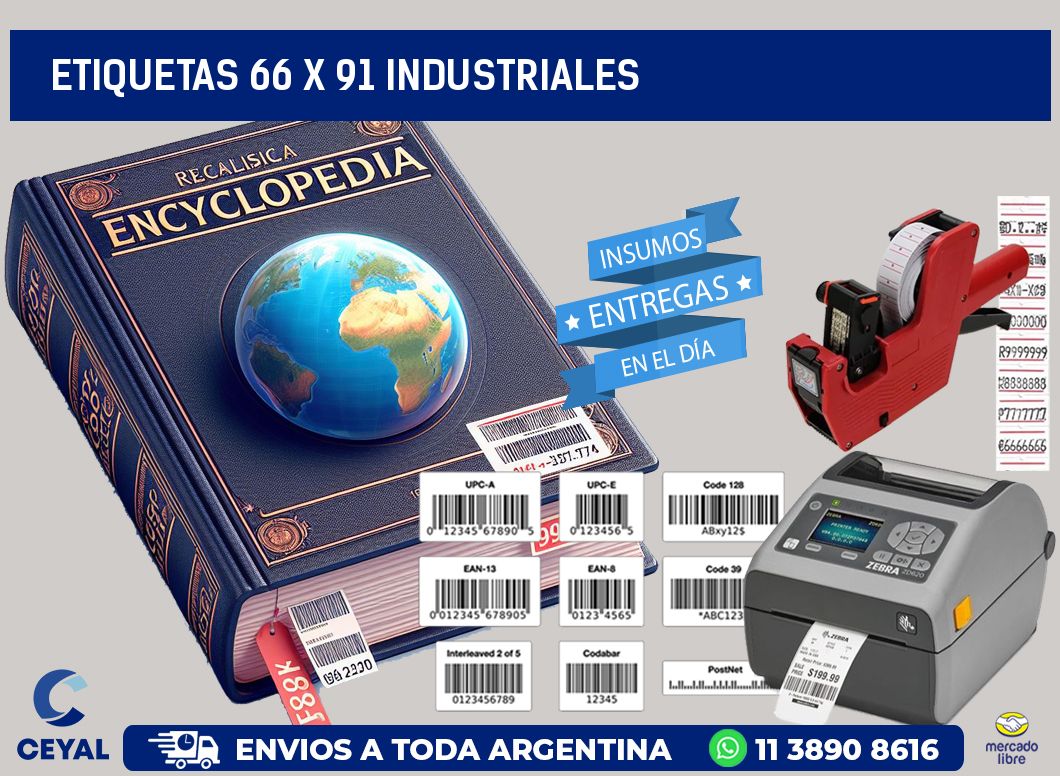 ETIQUETAS 66 x 91 INDUSTRIALES