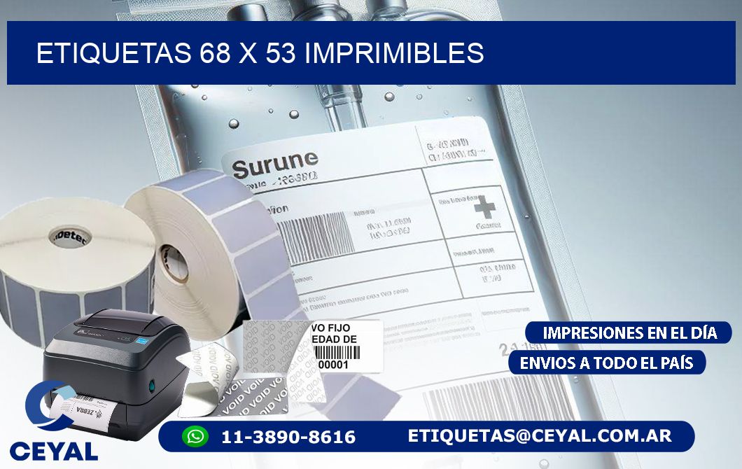 ETIQUETAS 68 x 53 IMPRIMIBLES