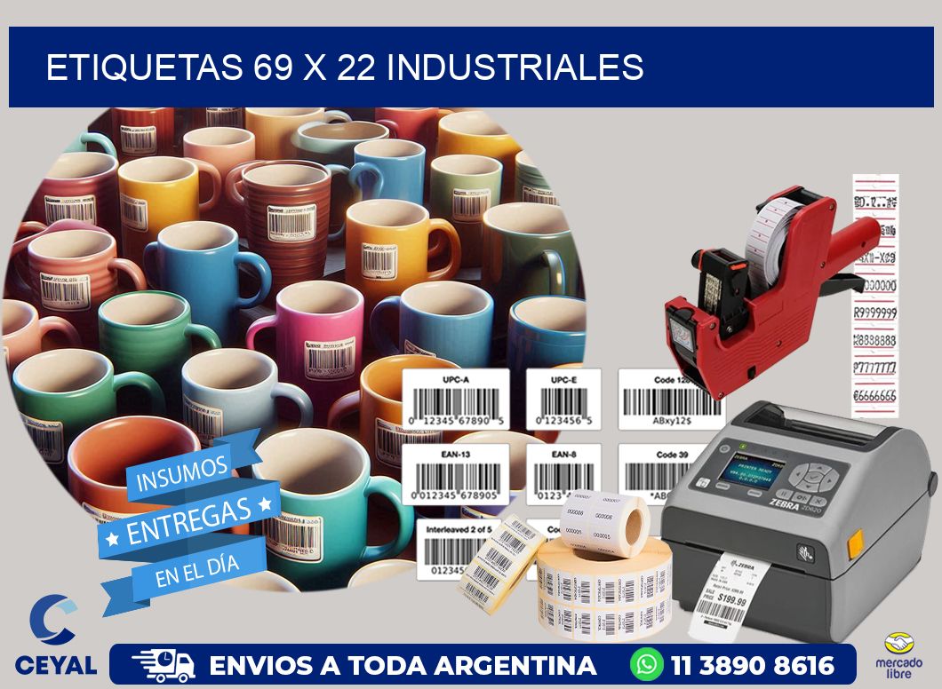 ETIQUETAS 69 x 22 INDUSTRIALES