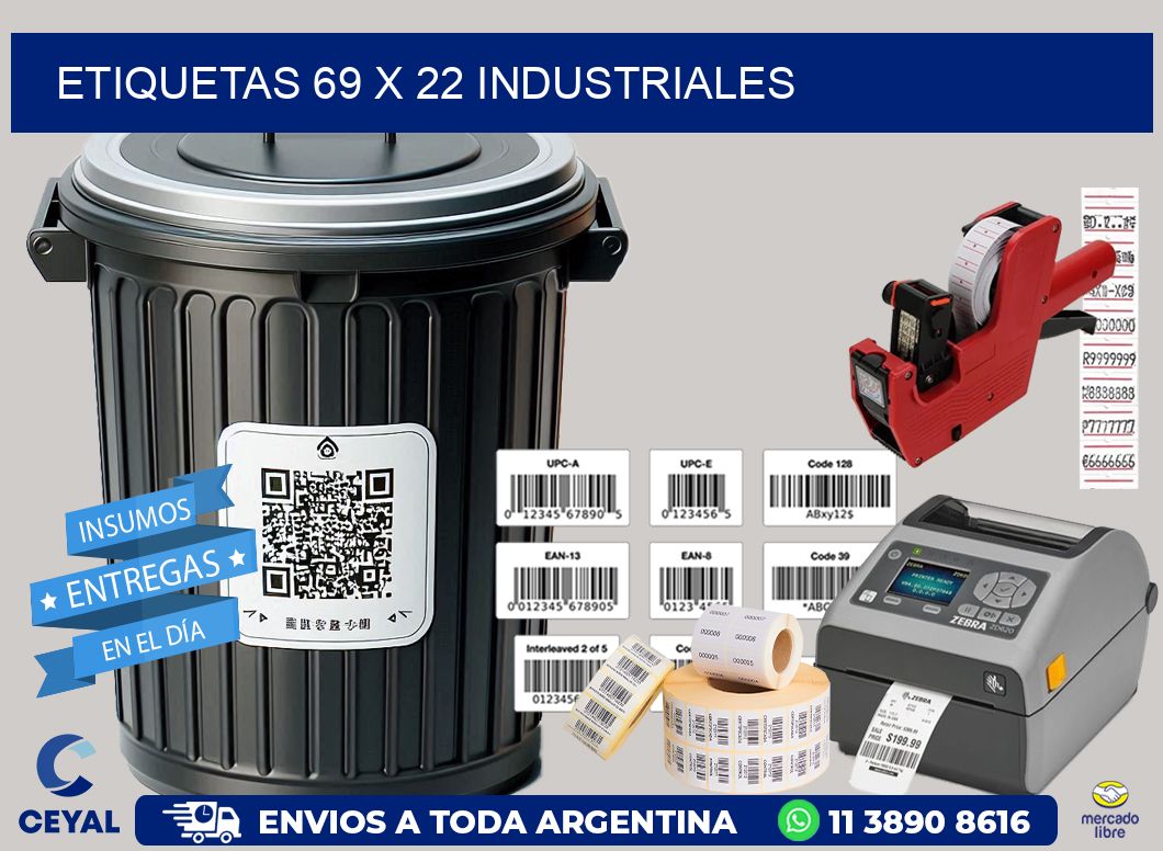 ETIQUETAS 69 x 22 INDUSTRIALES