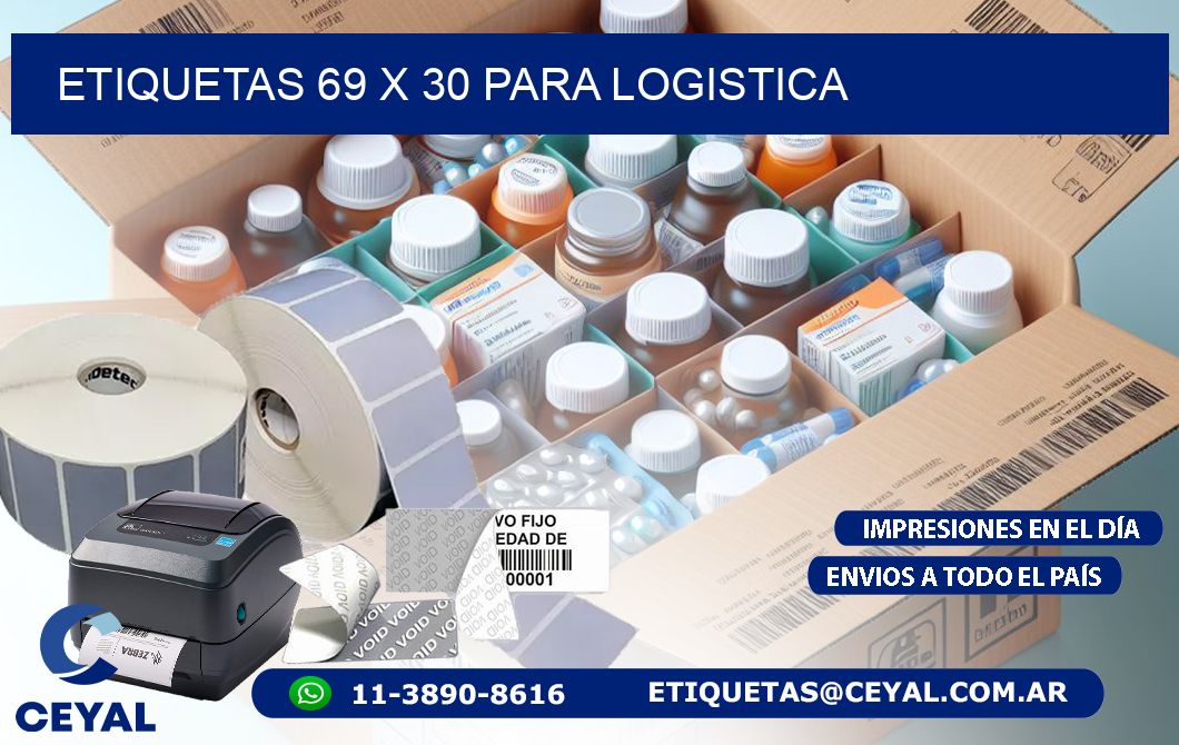 ETIQUETAS 69 x 30 PARA LOGISTICA