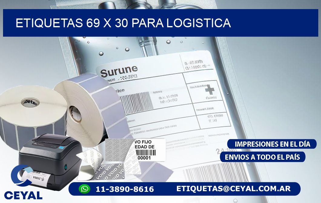 ETIQUETAS 69 x 30 PARA LOGISTICA