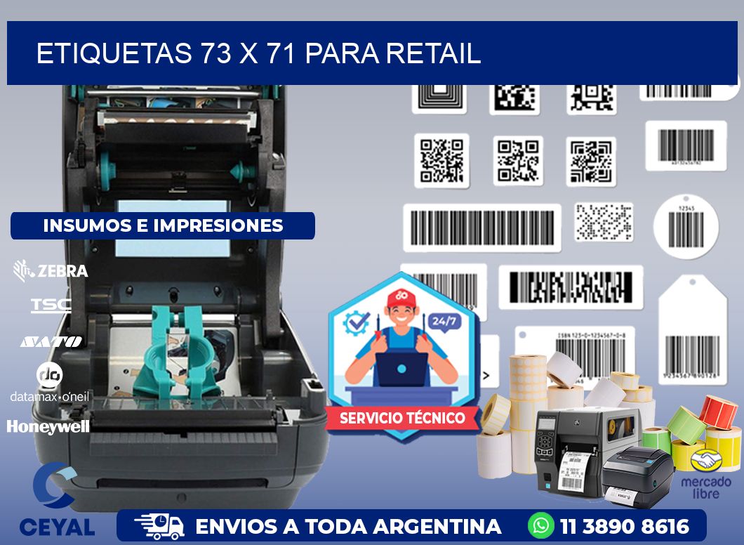 ETIQUETAS 73 x 71 PARA RETAIL