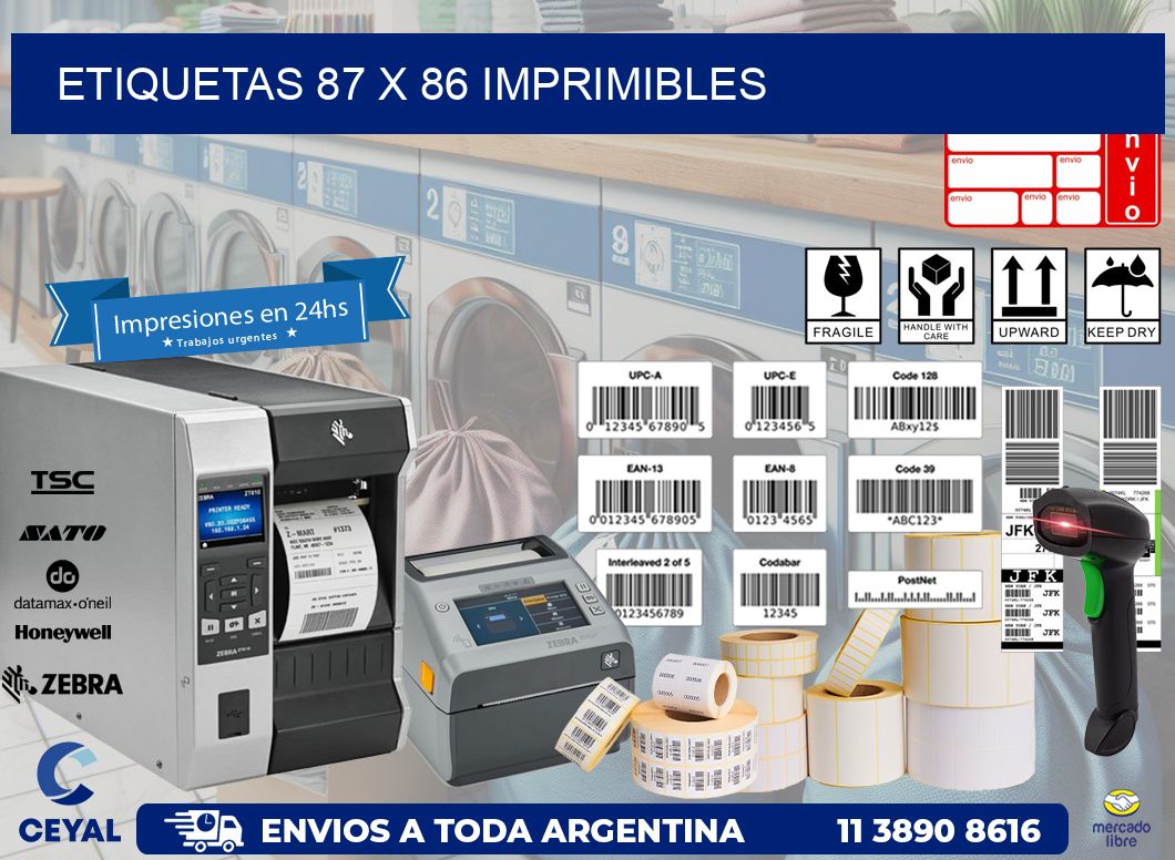 ETIQUETAS 87 x 86 IMPRIMIBLES