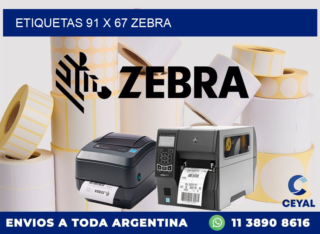 ETIQUETAS 91 x 67 ZEBRA