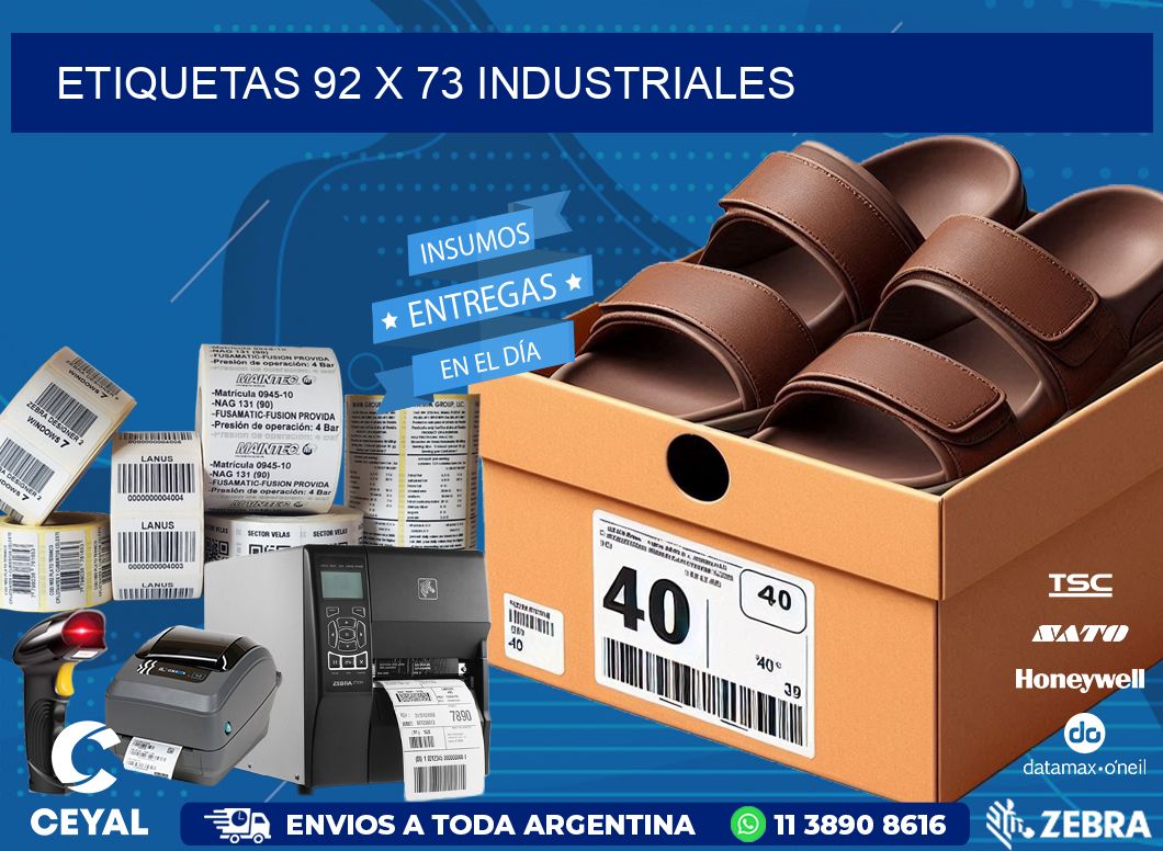 ETIQUETAS 92 x 73 INDUSTRIALES