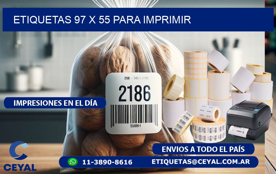 ETIQUETAS 97 x 55 PARA IMPRIMIR