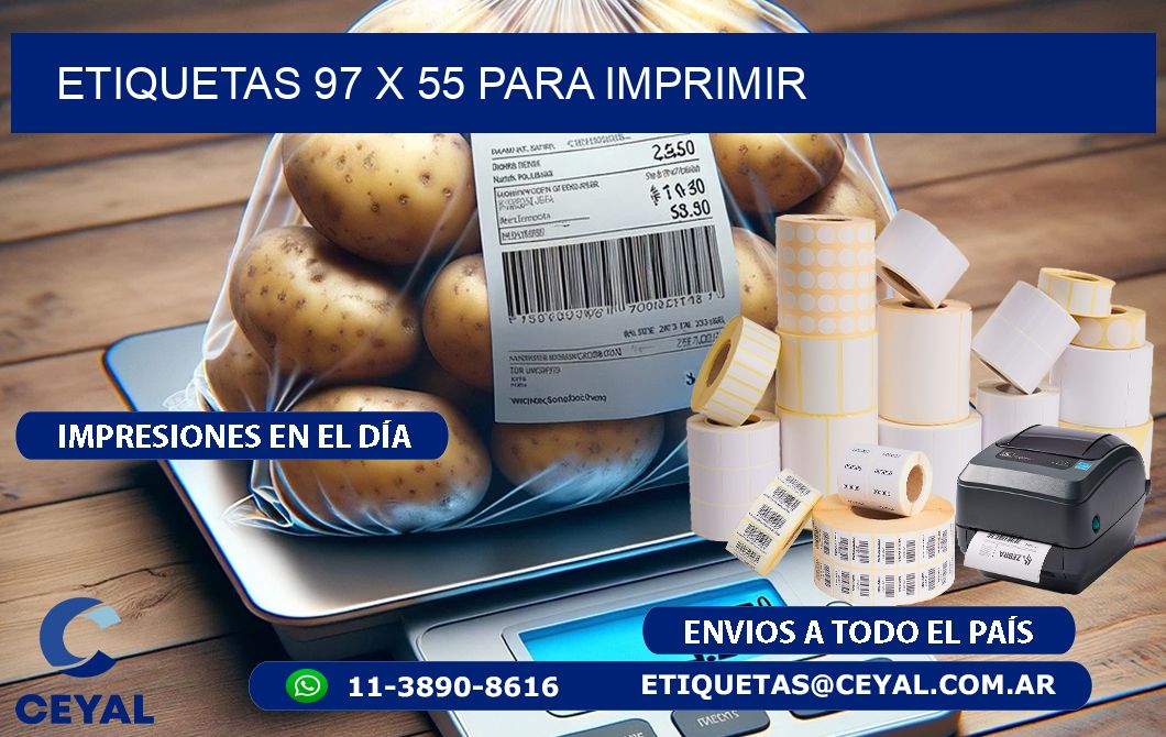 ETIQUETAS 97 x 55 PARA IMPRIMIR