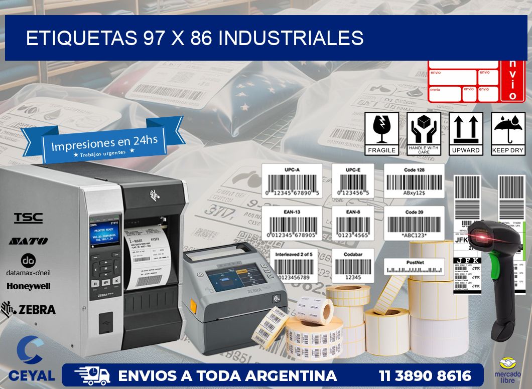 ETIQUETAS 97 x 86 INDUSTRIALES