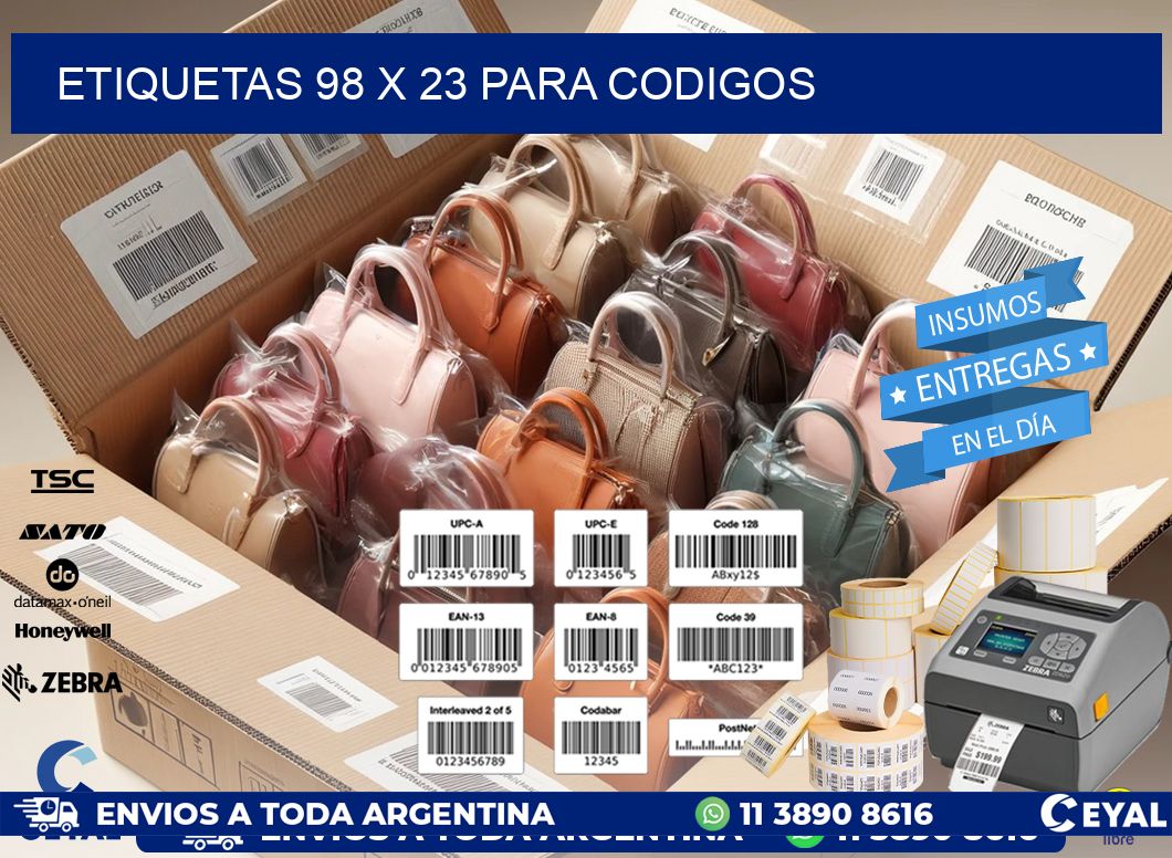 ETIQUETAS 98 x 23 PARA CODIGOS