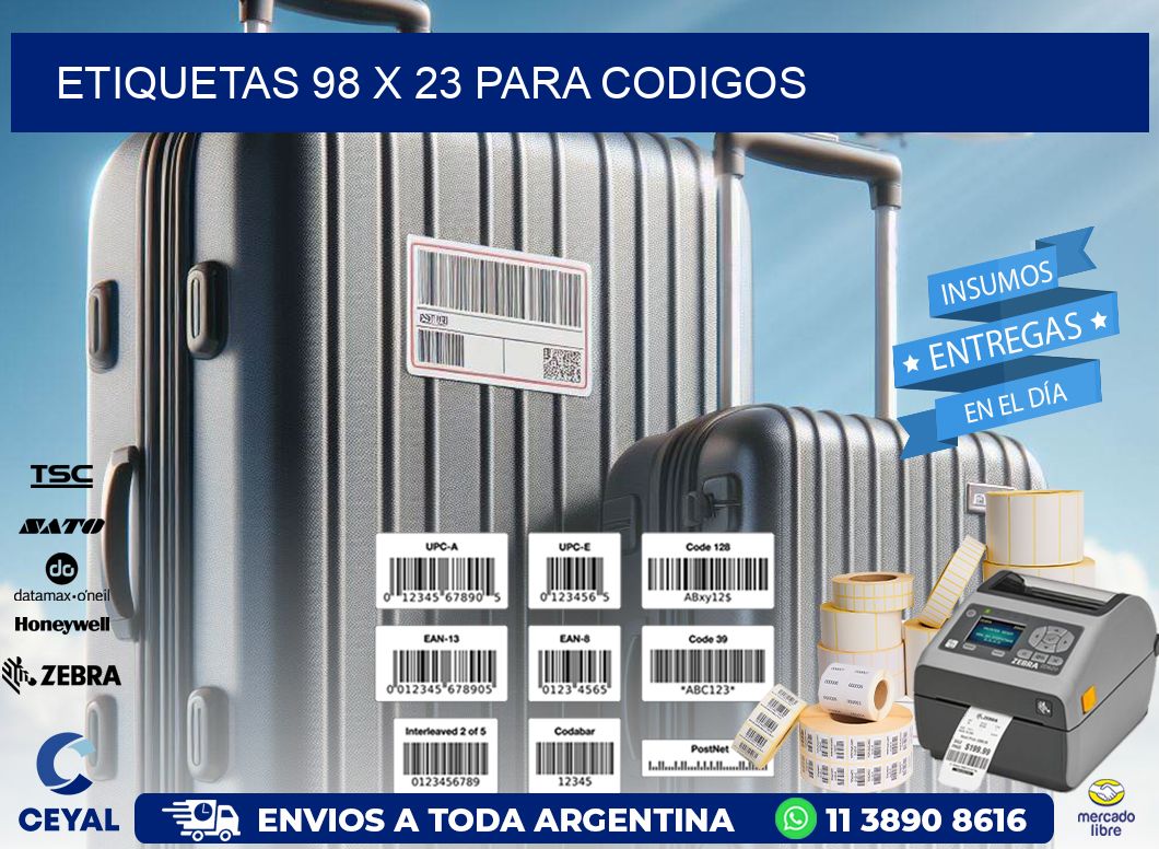 ETIQUETAS 98 x 23 PARA CODIGOS