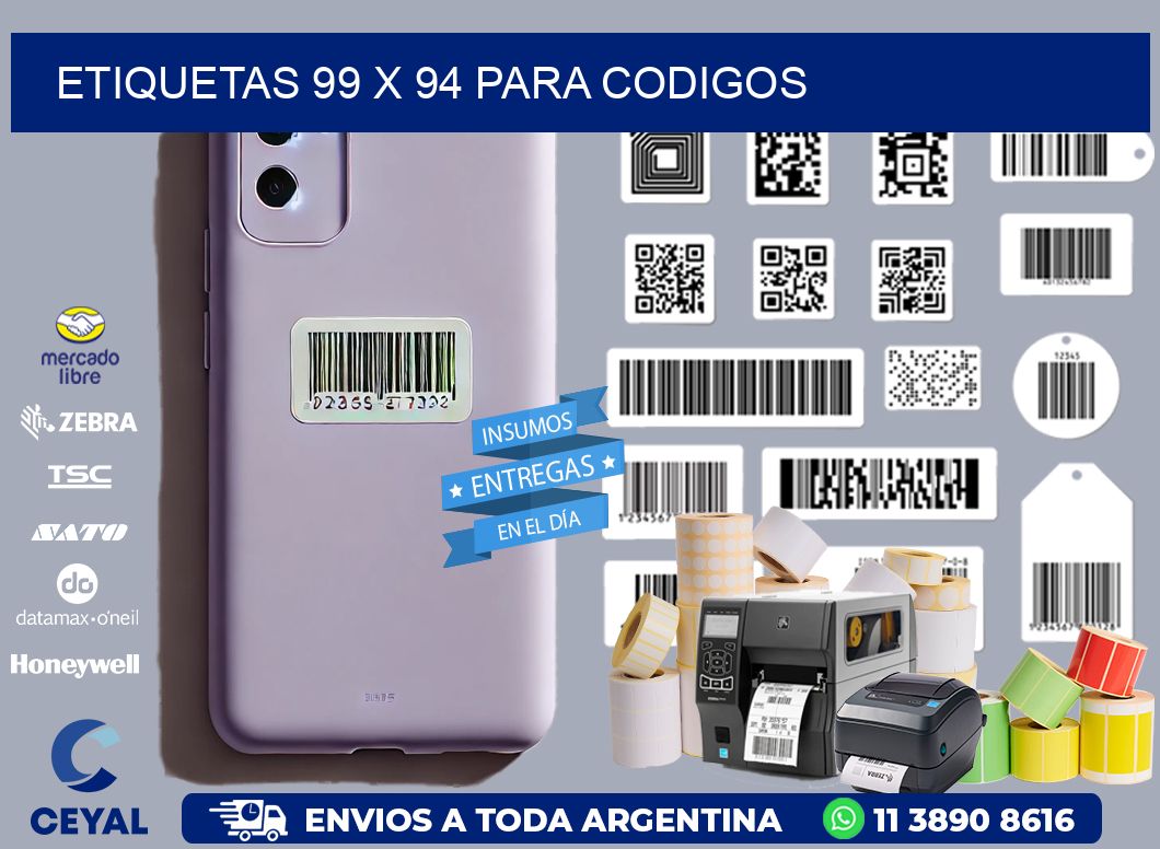 ETIQUETAS 99 x 94 PARA CODIGOS