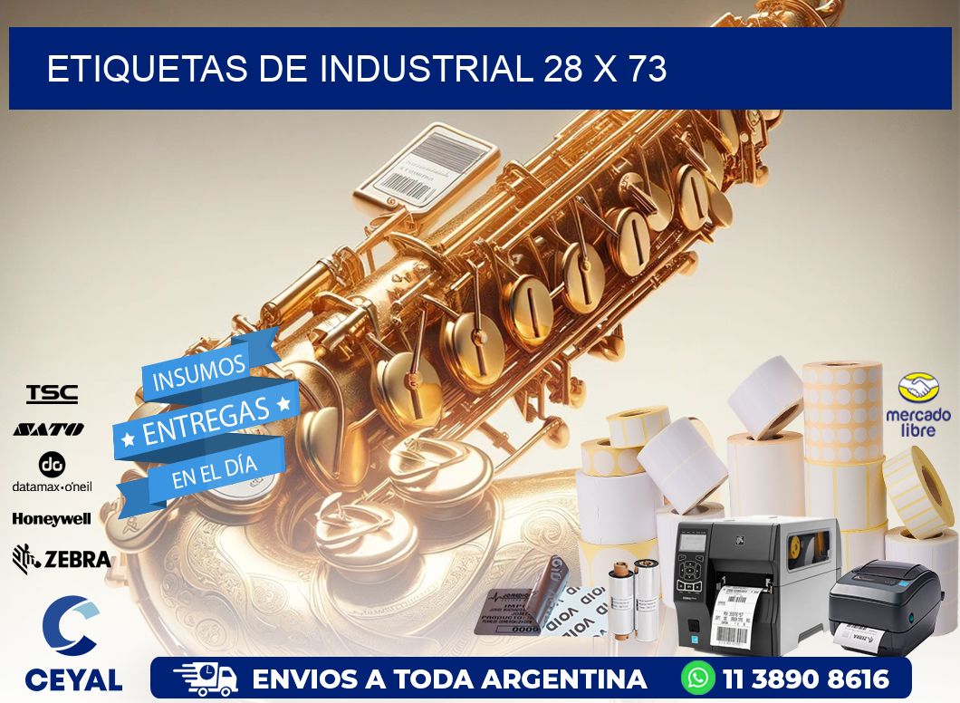 etiquetas de industrial 28 x 73