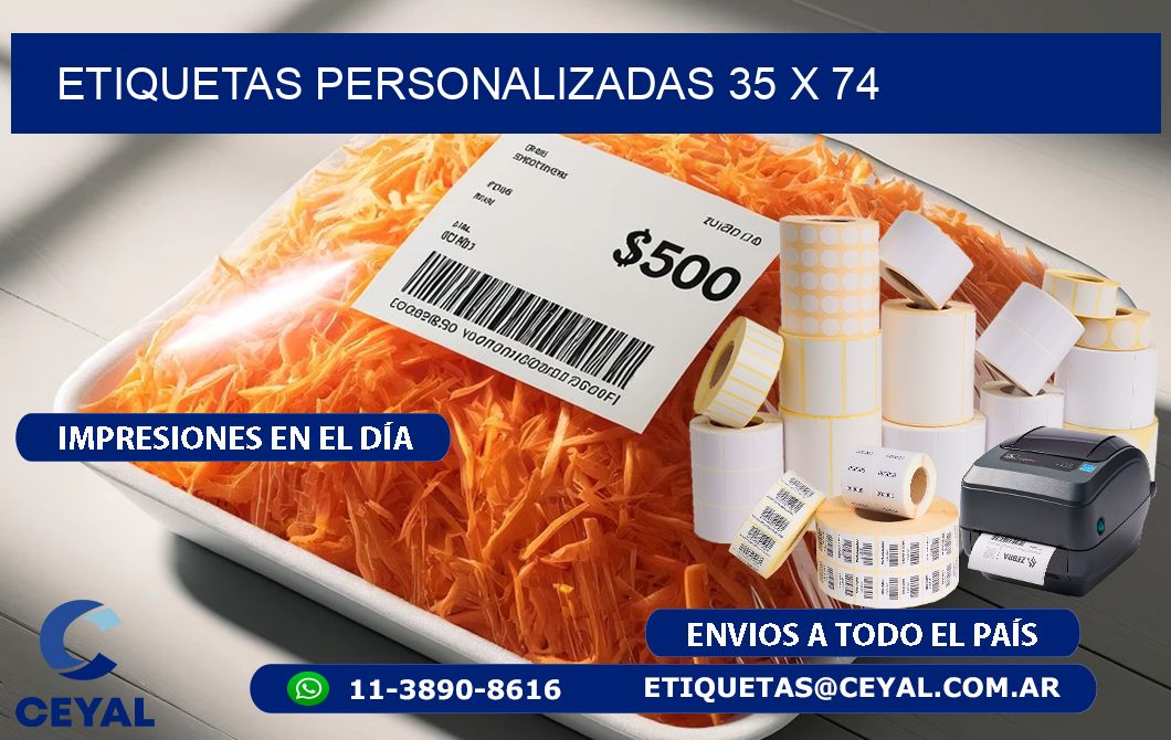 etiquetas personalizadas 35 x 74