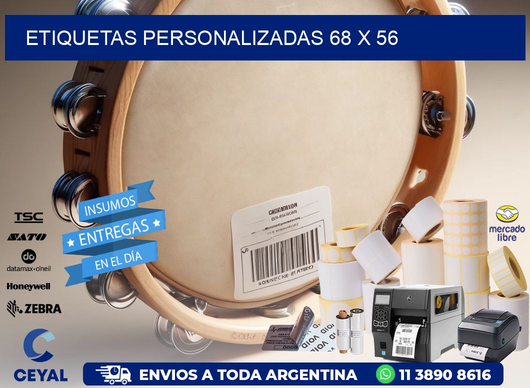 etiquetas personalizadas 68 x 56