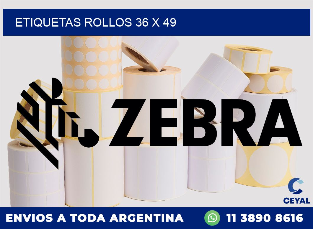 etiquetas rollos 36 x 49