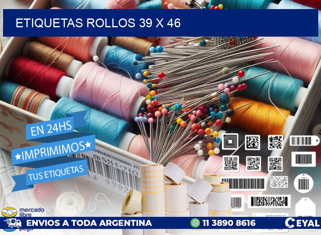 etiquetas rollos 39 x 46