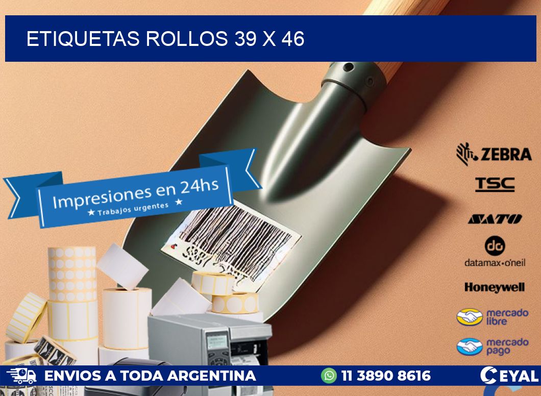 etiquetas rollos 39 x 46