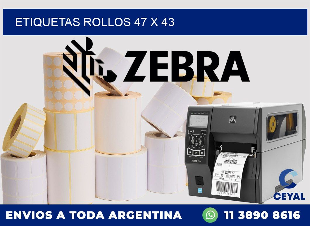 etiquetas rollos 47 x 43