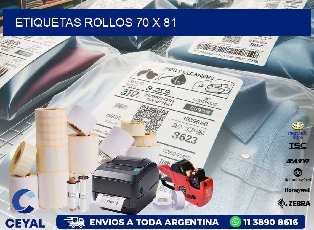 etiquetas rollos 70 x 81