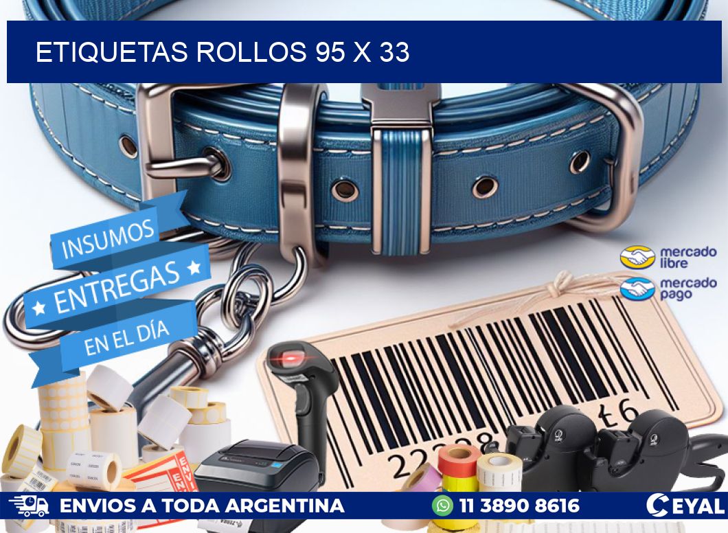 etiquetas rollos 95 x 33