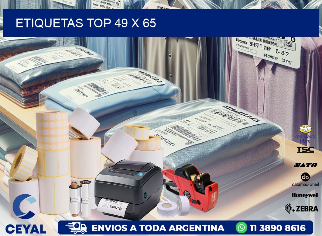 etiquetas top 49 x 65