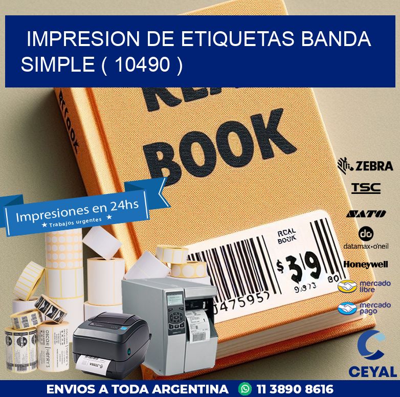 impresion de etiquetas banda simple ( 10490 )