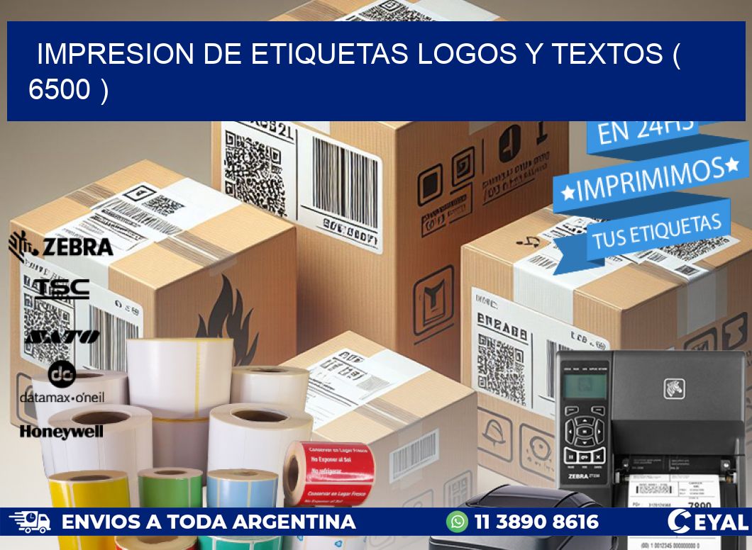 impresion de etiquetas logos y textos ( 6500 )